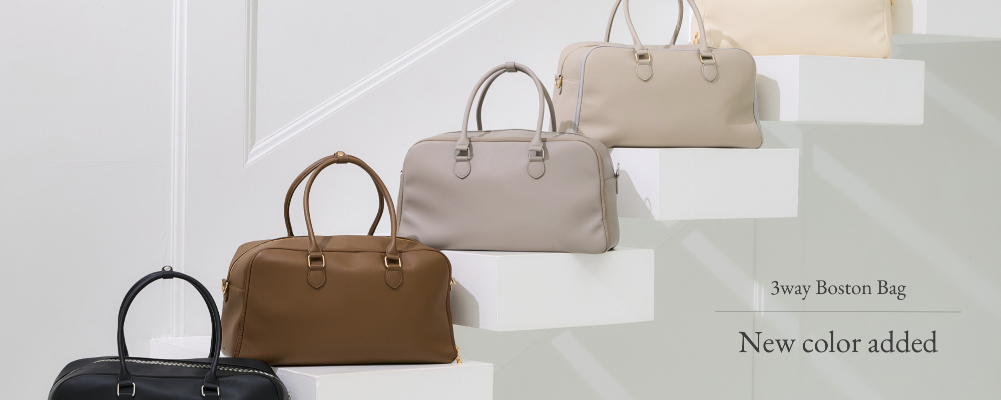Bag Boston 3way エパール A'pearl ボストンバッグ ブラック A'pearl